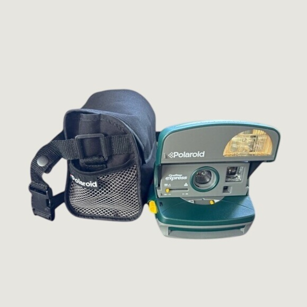 Polaroid OneStep Express Instant Film Camera Hunter Green with Branded Case